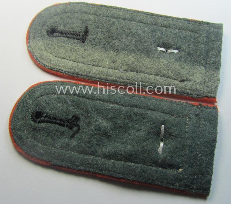 Pair of WH (Heeres) pre- ie. (early-) war-period (ie. 'M36 o. M40'-pattern-) NCO-type shoulderstraps: 'Feldwebel der Feldgendarmerie-Trpn.' — image 3