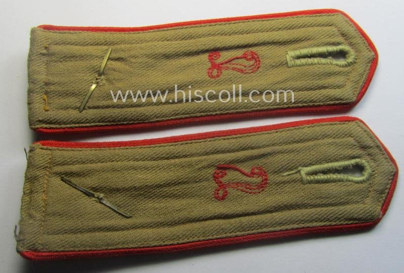Fully matching - and truly rarely encountered! - early-pattern- and neatly 'cyphered' pair of 'Allgemeine-HJ' (ie. 'Hitlerjugend') shoulderstraps for usage by a: 'Kameradschaftsführer' who was attached to the: 'Leibstandarte München' — image 3