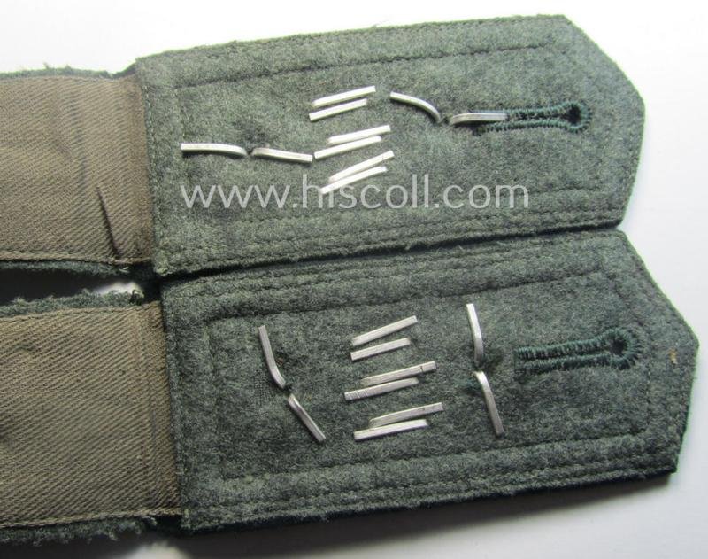 Pair of WH (Heeres) NCO-type (ie. 'M36- o. M40'-pattern- and/or 'pointed-styled'), neatly 'cyphered' shoulderstraps as was intended for usage by an: 'Oberfeldwebel des Infanterie-Rgts. 119' — image 4