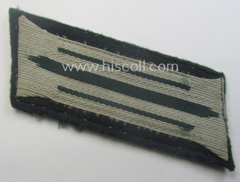 Truly used- and tunic-removed pair of WH (Heeres) 'standard-issue'-pattern WH (Heeres) collar-tabs (or: 'Einheitskragenspiegel') being of the 'generic-pattern' — image 2