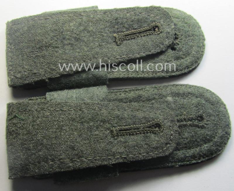 Pair of early- (ie. mid-) war-period WH (Heeres), 'M40'- (ie. 'M43-) pattern 'cyphered' NCO-type shoulderstraps (with 'Überschuben'!): 'Uffz. u. Mitglied des Festungsbau-Batallions 82' — image 3