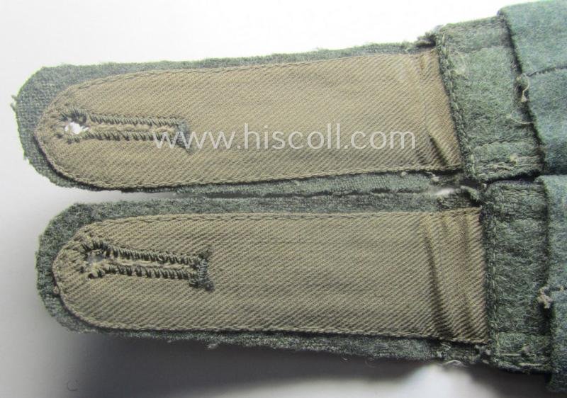 Pair of early- (ie. mid-) war-period WH (Heeres), 'M40'- (ie. 'M43-) pattern 'cyphered' NCO-type shoulderstraps (with 'Überschuben'!): 'Uffz. u. Mitglied des Festungsbau-Batallions 82' — image 5