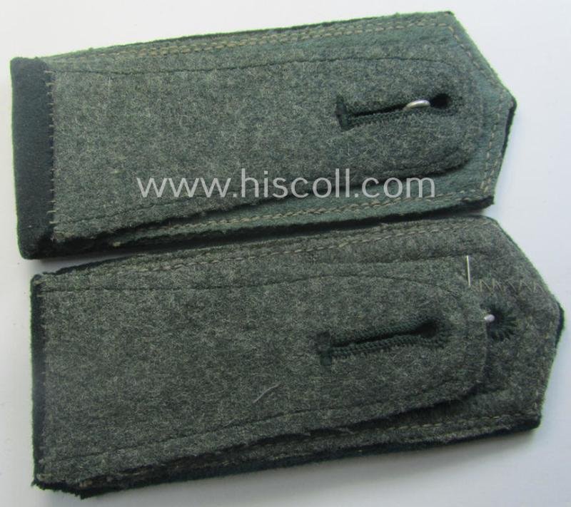 Pair of WH (Heeres) NCO-type (ie. 'M36- o. M40'-pattern- and/or 'pointed-styled'), neatly 'cyphered' shoulderstraps as was intended for usage by an: 'Oberfeldwebel einer Infanterie Lehr-Bataillons o. Rgts.' — image 3