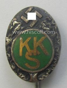 Neatly green-toned-enamelled - and actually fairly rarely encountered! - so-called: …