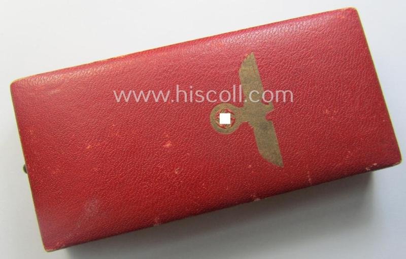 WH Austrian-occupation- (ie. 'Anschluss'-) medal: '13. März 1938' being a very attractive (and hardly tarnished) example that comes stored in its bright-red-coloured- and/or typical non-maker-marked etui as issued — image 6