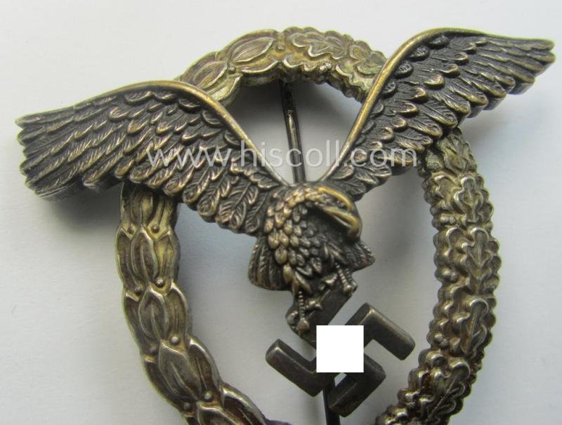WH (Luftwaffe) war-badge (ie. 'LW-Flugzeugführer-Abzeichen' or: pilots'-war-badge) by the 'Berg & Nolte'-company — image 2