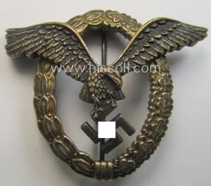 WH (Luftwaffe) war-badge (ie. 'LW-Flugzeugführer-Abzeichen' or: pilots'-war-badge) by the 'Berg …