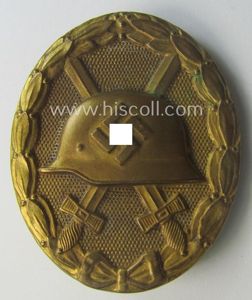 Moderately used- and/or worn - and fairly luxuriously-styled - 'Verwundeten-Abzeichen …