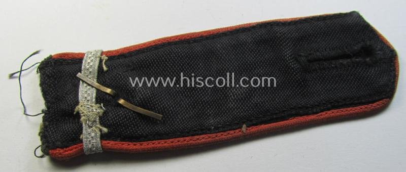 Single - and clearly worn - bright-red-piped so-called: 'Allgemeine-HJ'-shoulderstrap as intended for an: 'HJ-Oberkameradschaftsführer' who served within the 'Bann 287' (287 = 'Bann Offenbach' situated in the 'Gebiet West Hessen-Nassau') — image 3
