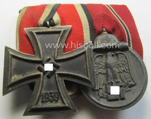 Attractive - and desirable! - two-pieced medal-bar (ie. 'Orden- o. …