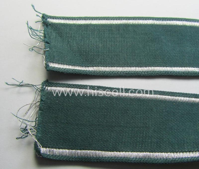 Superb example of an - actually scarcely encountered! - WH (Heeres) linnen-based cuff-title (ie. 'Ärmelstreifen') entitled: 'Unteroffiziervorschule' (as was executed in so-called: 'flat-wire'-style- ie. 'BeVo-weave'-pattern) — image 5