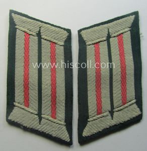 WH (Heeres) pair of (later-war-pattern) officers'-type collar-tabs (ie. 'Kragenspiegel für …