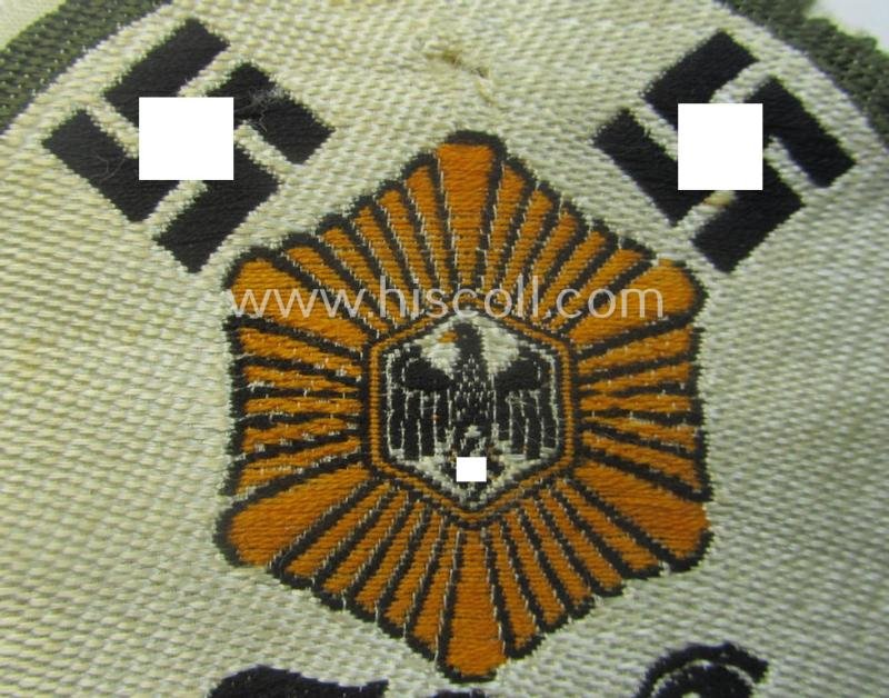 Minimally used - and with certainly rarely encountered! - (larger-sized!) SA- (ie. 'Sturmabteilungen'-) related, arm-patch as executed in the neat 'BeVo'-weave pattern as was intended for a member serving with the: 'SA-Feldjägerkorps' — image 2