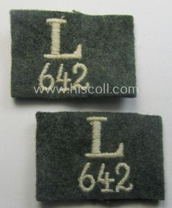 Pair of WH (Heeres) 'Infanterie'-related 'Schulterstück-Überschuben': 'Soldat des Landesschützen-Batalions 642'