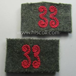 Pair of WH (Heeres) 'Panzer o. Panzerjäger'-related, 'Schulterstück-Überschuben': 'Soldat des …