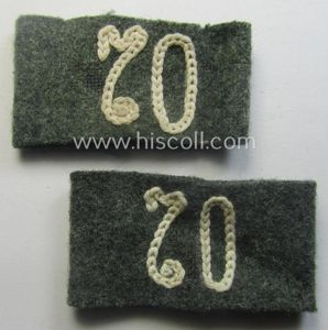 Pair of WH (Heeres) 'Infanterie'-related, 'Schulterstück-Überschuben': 'Soldat des Infanterie-Rgts. 70'