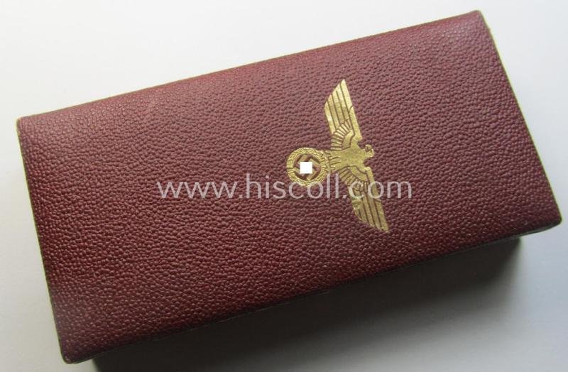 WH Czech-occupation- (ie. 'Anschluss'-) medal: '1. Oktober 1938' that comes with its period-attached 'PB-Spange' and that comes stored in its bordeaux-red-coloured- and/or non-maker-marked etui — image 7