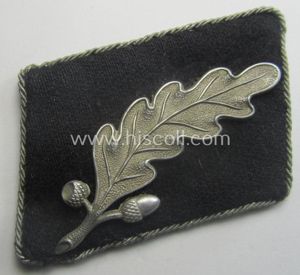 Single, SA (ie. 'Sturmabteilungen') black-coloured, officers'-type rank-collar-patch (ie. 'Kragenspiegel') as …