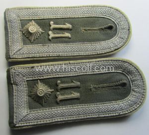 Pair of early-period- (ie. 'Reichswehr'), WH (Heeres) 'cyphered' NCO-type shoulderstraps, …