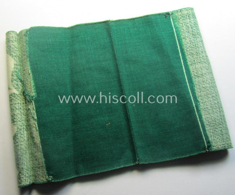 Minimally used - and most certainly rarely seen! - 'N.S.D.A.P.'- (ie. 'Luftschutz'-) related armband (ie. 'Armbinde') being of the 'entirely printed'-type showing a swastika and text: 'Luftschutz NSDAP' — image 5