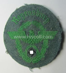 'Polizei o. Gendarmerie'-related arm-eagle (ie. 'Ärmeladler'): 'Gendarmerie Regensburg'