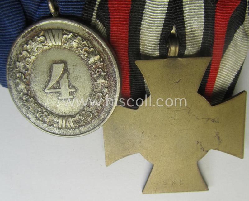 Interesting, 'Orden- o. Doppelspange' depicting a: 'Kriegsteilnehmerkreuz ohne Schwn.') and a: 'WH KM o. Heeres Dienstauszeichnung für 4 Jahre t.D.' — image 5