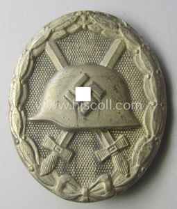 Minimally used- ie. worn, 'Verwundeten-Abzeichen in Silber' (or: silver-class wound-badge) …