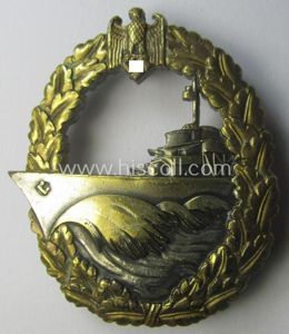 WH (Kriegsmarine) 'Zerstörerkriegsabzeichen' being a non-maker-marked example as executed in …