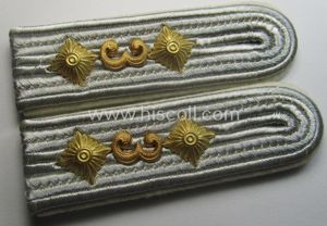 'Virtually mint' pair of neatly 'cyphered', WH (Heeres) officers'-type shoulderboards …