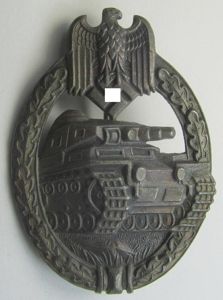 'Panzerkampfabzeichen in Silber' (or: silver-class panzer-assault badge or PAB) being …