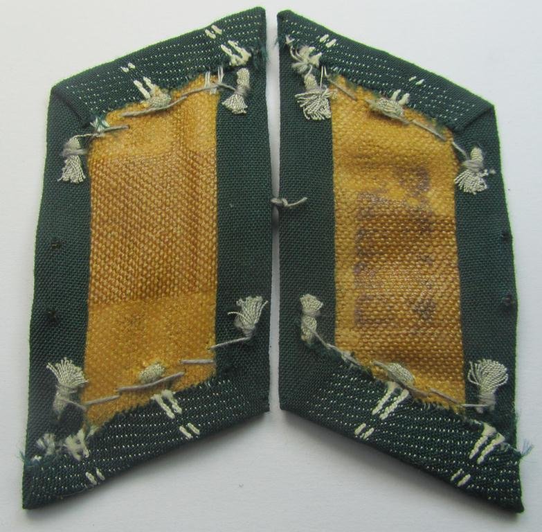 WH (Heeres) pair of (later-war-pattern) officers'-type collar-tabs (ie. 'Kragenspiegel für Offiziere') as executed in 'BeVo'-weave pattern as was intended for an officer serving within the: 'Infanterie-Trpn.' — image 3