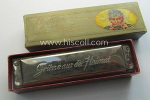 TR-era- (ie. 'Deutsche Wehrmacht'-) related harmonica entitled: 'Grüsse aus der …