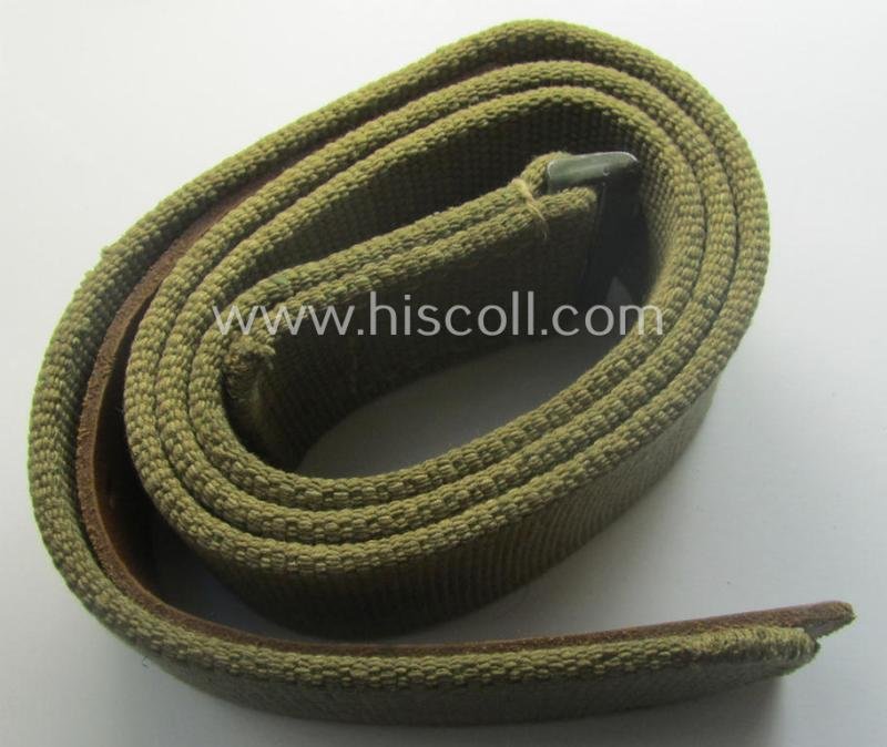 WH (Heeres ie. LW etc.) 'tropical-issue'- belt (ie. 'Koppelriemen') being a 95 cms.-sized- and neatly 'RbN.'-numbered example — image 2