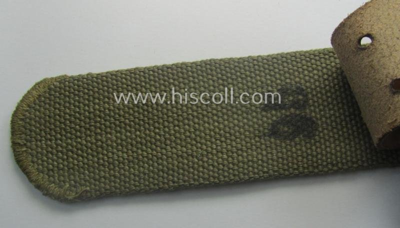 WH (Heeres ie. LW etc.) 'tropical-issue'- belt (ie. 'Koppelriemen') being a 95 cms.-sized- and neatly 'RbN.'-numbered example — image 4