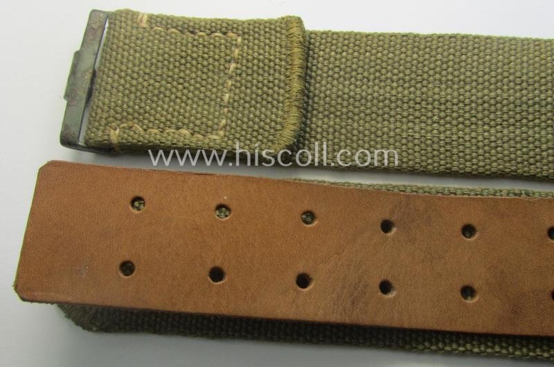 WH (Heeres ie. LW etc.) 'tropical-issue'- belt (ie. 'Koppelriemen') being a 95 cms.-sized- and neatly 'RbN.'-numbered example — image 6