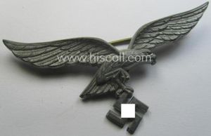 WH (Luftwaffe) zinc- (ie. 'Feinzink'-) based breast-eagle as was specifically …