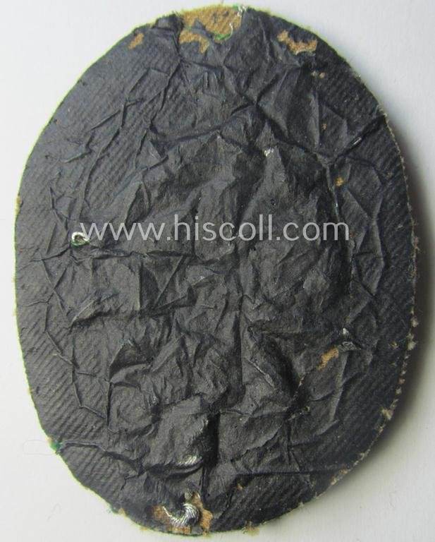 WH (Heeres) neatly hand-embroidered- and/or typical officers'- (ie. 'variant'-) pattern so-called: 'Edelweiss'-arm-badge (as specifically intended for usage by an officer serving within the 'Geb.-Jäger-Trpn.' — image 3