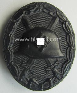 Moderately used- and/or worn black-class wound-badge (or: 'Verwundeten-Abzeichen in Schwarz') …
