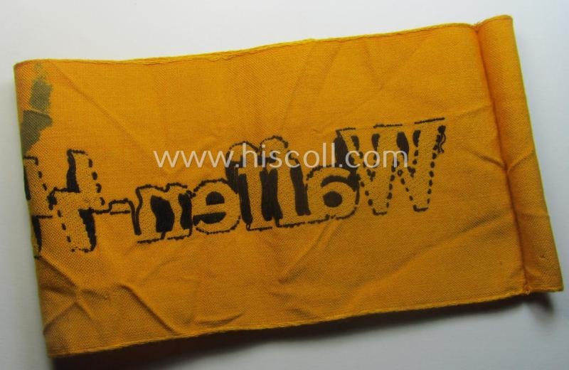 Golden-yellow-coloured- and/or linnen-based armband (ie. 'Armbinde') entitled: 'Waffen-SS' — image 4