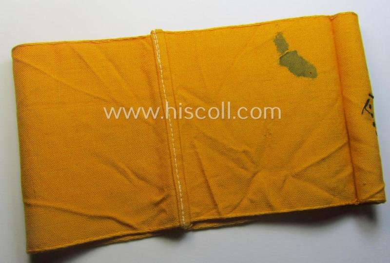 Golden-yellow-coloured- and/or linnen-based armband (ie. 'Armbinde') entitled: 'Waffen-SS' — image 5