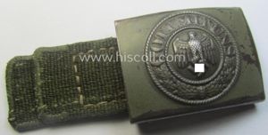 WH (Heeres) 'tropical-issued' belt-buckle being a clearly maker- (ie. 'IKA …