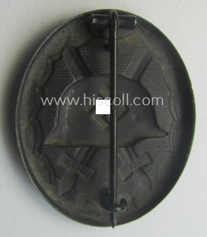 Attractive - and not that often seen! - maker- (ie. 'L/18'-) marked example of a black-class wound-badge (or: 'Verwundeten-Abzeichen in Schwarz') as was produced by the maker- (ie. 'Hersteller'): 'B.H. Mayer's Kunstprägeanstalt' — image 2