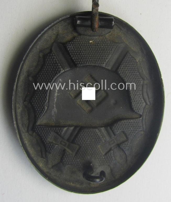 Attractive - and not that often seen! - maker- (ie. 'L/18'-) marked example of a black-class wound-badge (or: 'Verwundeten-Abzeichen in Schwarz') as was produced by the maker- (ie. 'Hersteller'): 'B.H. Mayer's Kunstprägeanstalt' — image 3