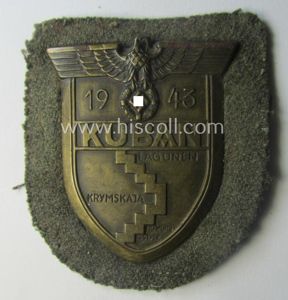 WH (Heeres ie. Waffen-SS) 'Kuban'-campaign-shield that comes mounted onto its …