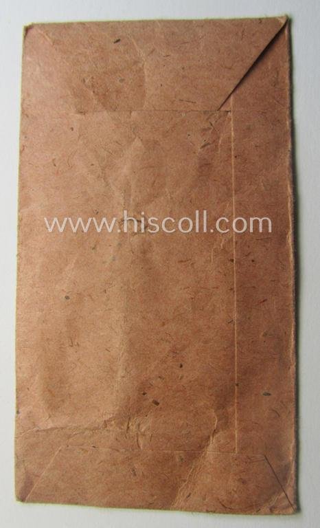 WH (Heeres- ie. Waffen-SS), typical 'Zellstoff'-based (albeit non-maker-marked!) medal-pouch as was intended for a: 'Panzerkampf-Abzeichen in Silber' (or: silver-class PAB) — image 3