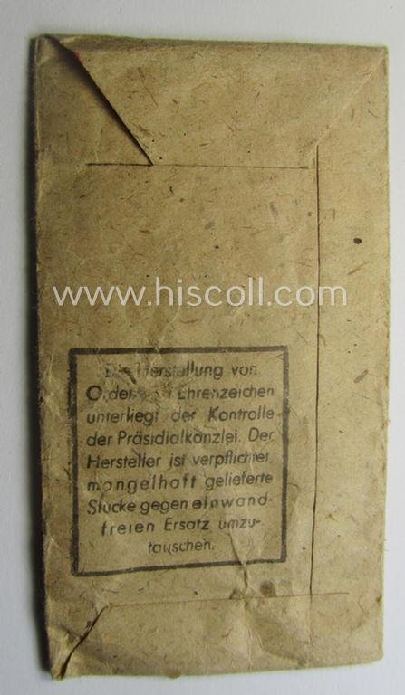 WH (Heeres- ie. Waffen-SS), typical 'Zellstoff'-based (and 'LDO'-marked!) medal-pouch as was intended for a: 'Panzerkampf-Abzeichen in Bronce' (or: bronze-class PAB) — image 3