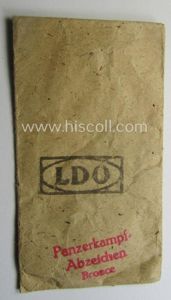 WH (Heeres- ie. Waffen-SS), typical 'Zellstoff'-based (and 'LDO'-marked!) medal-pouch as …