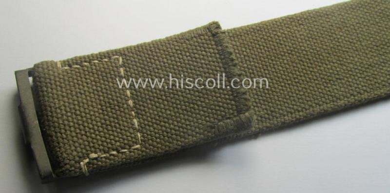 WH (Heeres ie. LW etc.) 'tropical-issue'- belt (ie. 'Koppelriemen') being a 80 cms.-sized- and typical non-maker-marked example — image 5