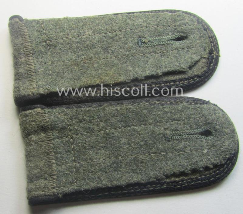 Moderately used - typically later-war-period and/or fully matching! - pair of so-called: 'M44'-pattern, simplified WH (Heeres) NCO-type shoulderstraps: 'Unteroffizier der Pionier-Trpn.' — image 3