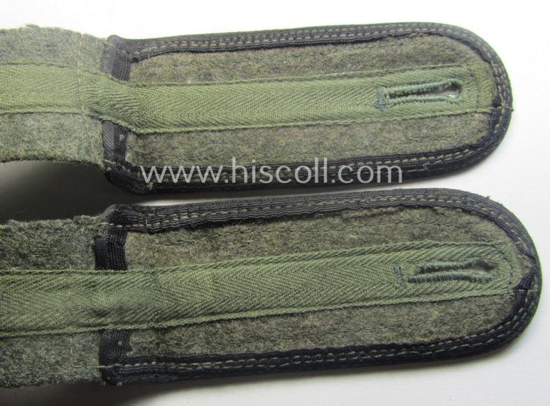 Moderately used - typically later-war-period and/or fully matching! - pair of so-called: 'M44'-pattern, simplified WH (Heeres) NCO-type shoulderstraps: 'Unteroffizier der Pionier-Trpn.' — image 4